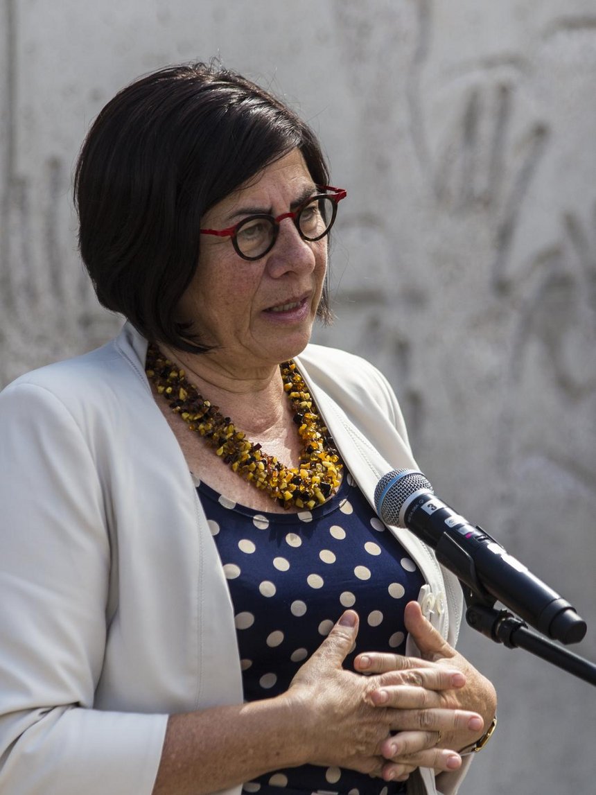Anna Azari, Ambasador Izraela w Polsce. Stacja Radegast. Obchody 73. rocznicy likwidacji Litzmannstadt Getto i 75. rocznicy Wielkiej Szpery. fot. Stefan Brajter
