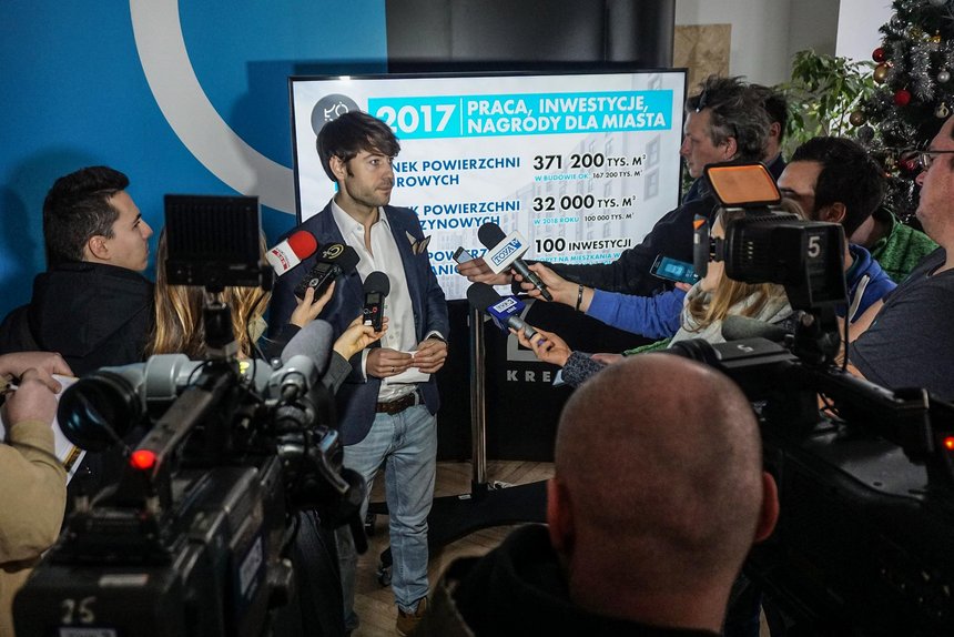 Adam Pustelnik poinformował, że w Łodzi odnotowaliśmy m.in. sukcesywny wzrost inwestycji mieszkaniowych fot. Grzegorz Sikora / UMŁ