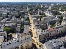Tu powstaje najdłuższy woonerf w Polsce. Ulica Pogonowskiego zmieni się w zieloną, przyjazną mieszkańcom przestrzeń fot. Stefan Brajter / UMŁ