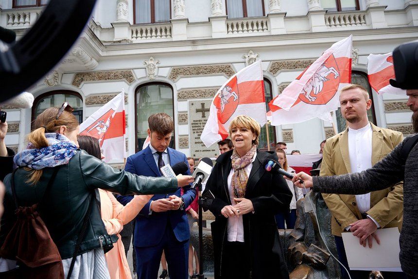 Prezydent Łodzi Hanna Zdanowska i wiceprezydent Adam Pustelnik (po lewej) zapraszają firmy z Białorusi do inwestowania w Łodzi.